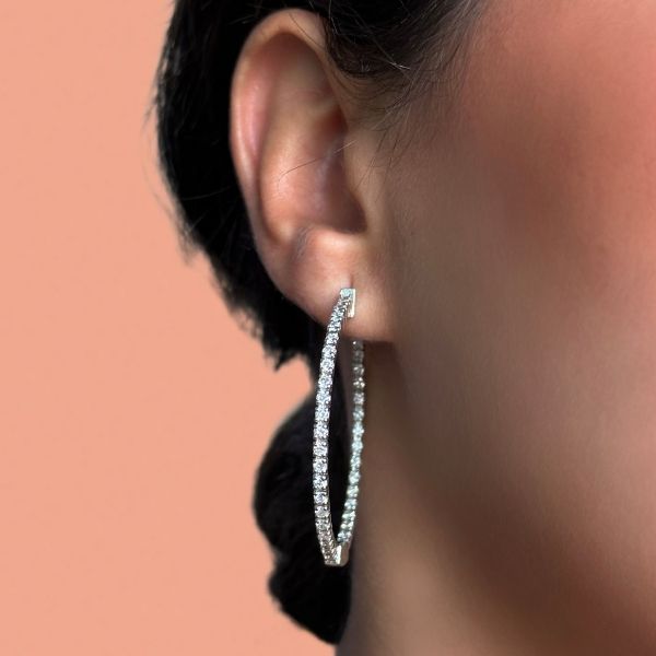 diamond hoop earrings