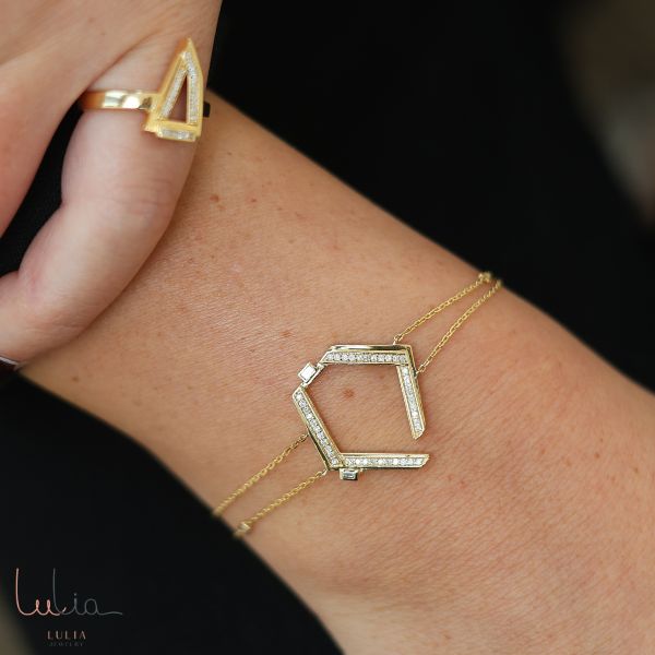 geometric glamour bracelet