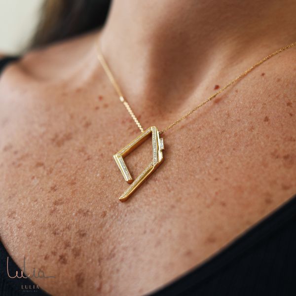 geometric glamour necklace