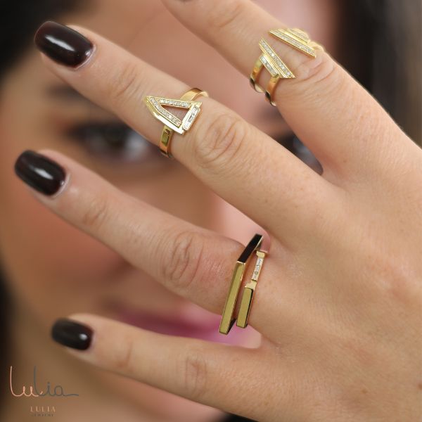 geometric glamour rings